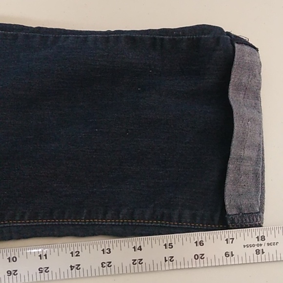 LEVIS DARK DENIM STRETCH CUFFED CAPRI CROPPED 5 POCKET JEANS - Picture 5 of 7